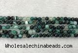 CAA2021 15.5 inches 6mm round banded agate gemstone beads