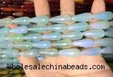 CAA2056 15.5 inches 8*20mm teardrop agate beads wholesale