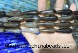 CAA2064 15.5 inches 10*30mm teardrop agate beads wholesale