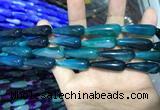 CAA2079 15.5 inches 10*30mm teardrop agate beads wholesale