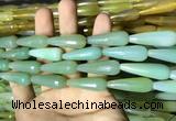 CAA2104 15.5 inches 10*30mm faceted teardrop agate beads