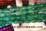 CAA2125 15.5 inches 10*14mm drum agate beads wholesale