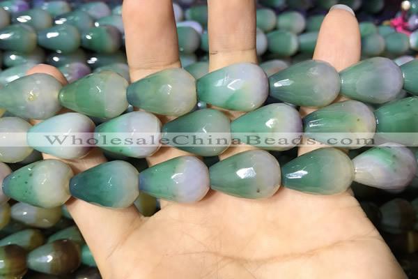 CAA2163 15.5 inches 15*20mm faceted teardrop agate beads