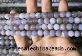 CAA2192 15.5 inches 8mm faceted round banded agate beads