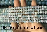 CAA2239 15.5 inches 4mm faceted round banded agate beads