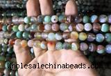 CAA2265 15.5 inches 8mm faceted round banded agate beads