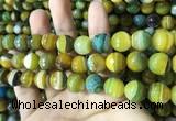 CAA2274 15.5 inches 12mm faceted round banded agate beads