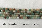 CAA2300 15.5 inches 4mm round banded agate gemstone beads