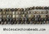 CAA2317 15.5 inches 8mm round banded agate gemstone beads