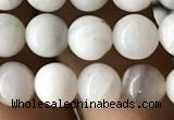 CAA2341 15.5 inches 6mm round white crazy lace agate beads wholesale