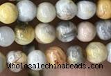 CAA2348 15.5 inches 4mm round crazy lace agate beads wholesale