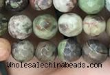 CAA2385 15.5 inches 6mm faceted round ocean agate beads wholesale