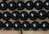 CAA2403 15.5 inches 6mm round black agate beads wholesale