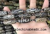 CAA2689 15.5 inches 12*30mm - 14*30mm rice tibetan agate dzi beads