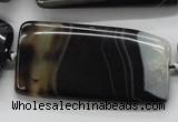 CAA274 15.5 inches 25*50mm rectangle black line agate beads