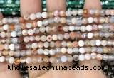 CAA2811 15 inches 4mm faceted round fire crackle agate beads wholesale