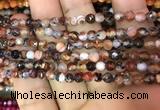 CAA2830 15 inches 4mm faceted round fire crackle agate beads wholesale