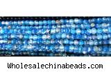 CAA2880 15 inches 6mm faceted round fire crackle agate beads wholesale