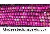 CAA2884 15 inches 6mm faceted round fire crackle agate beads wholesale