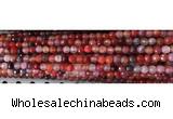 CAA2890 15 inches 6mm faceted round fire crackle agate beads wholesale