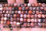 CAA2897 15 inches 6mm faceted round fire crackle agate beads wholesale