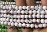 CAA2918 15 inches 6mm faceted round fire crackle agate beads wholesale