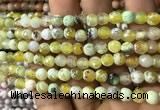 CAA2919 15 inches 6mm faceted round fire crackle agate beads wholesale