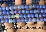 CAA2980 15 inches 8mm faceted round fire crackle agate beads wholesale