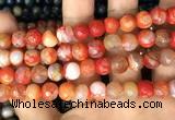 CAA2991 15 inches 8mm faceted round fire crackle agate beads wholesale