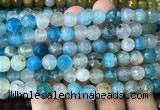 CAA3005 15 inches 8mm faceted round fire crackle agate beads wholesale