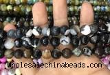 CAA3063 15 inches 10mm faceted round fire crackle agate beads wholesale