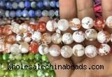 CAA3073 15 inches 10mm faceted round fire crackle agate beads wholesale