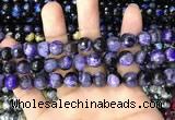 CAA3091 15 inches 10mm faceted round fire crackle agate beads wholesale