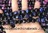 CAA3092 15 inches 10mm faceted round fire crackle agate beads wholesale