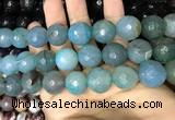 CAA3237 15 inches 16mm faceted round fire crackle agate beads wholesale