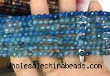 CAA3267 15 inches 4mm faceted round agate beads wholesale