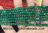 CAA3268 15 inches 4mm faceted round agate beads wholesale