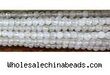 CAA3290 15 inches 6mm faceted round agate beads wholesale