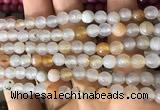 CAA3301 15 inches 6mm faceted round agate beads wholesale