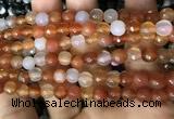 CAA3310 15 inches 6mm faceted round agate beads wholesale