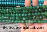 CAA3341 15 inches 8mm faceted round agate beads wholesale