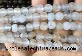 CAA3342 15 inches 8mm faceted round agate beads wholesale