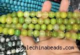 CAA3372 15 inches 10mm faceted round agate beads wholesale