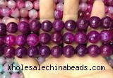 CAA3401 15 inches 12mm faceted round agate beads wholesale