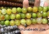 CAA3430 15 inches 14mm faceted round agate beads wholesale