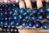 CAA3451 15 inches 16mm faceted round agate beads wholesale