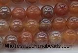 CAA3500 15.5 inches 4mm round AB-color fire agate beads wholesale