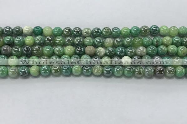 CAA3516 15.5 inches 6mm round AB-color grass agate beads wholesale