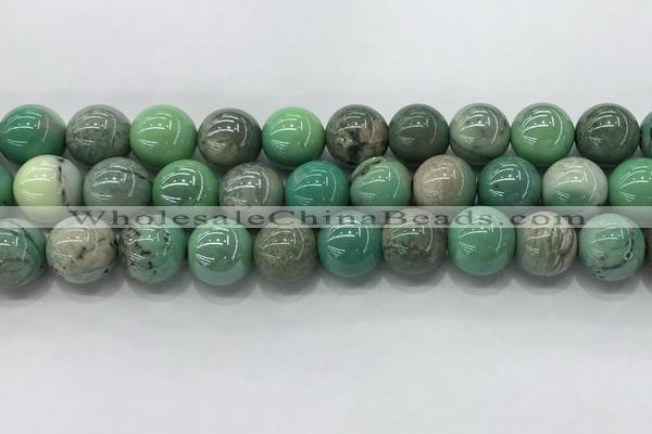 CAA3520 15.5 inches 14mm round AB-color grass agate beads wholesale