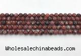 CAA3628 15.5 inches 4mm faceted round Portuguese agate beads